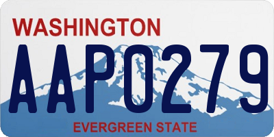 WA license plate AAP0279