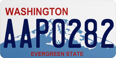 WA license plate AAP0282