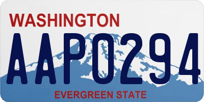 WA license plate AAP0294