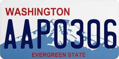 WA license plate AAP0306