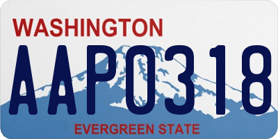 WA license plate AAP0318