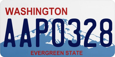 WA license plate AAP0328