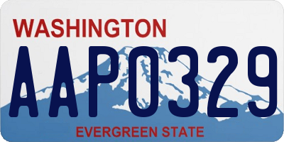 WA license plate AAP0329