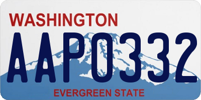 WA license plate AAP0332