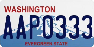 WA license plate AAP0333
