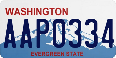 WA license plate AAP0334