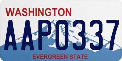 WA license plate AAP0337