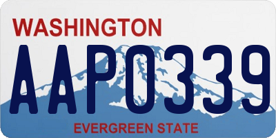 WA license plate AAP0339