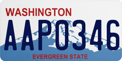 WA license plate AAP0346