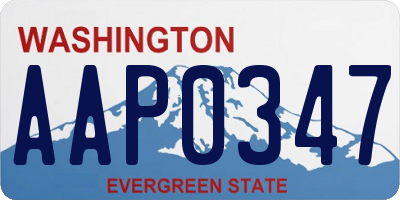 WA license plate AAP0347
