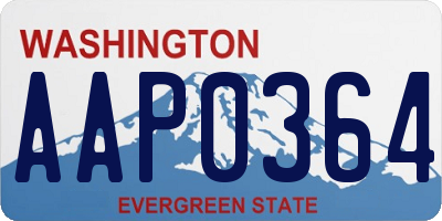 WA license plate AAP0364