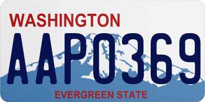 WA license plate AAP0369