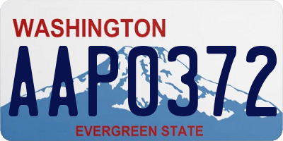WA license plate AAP0372