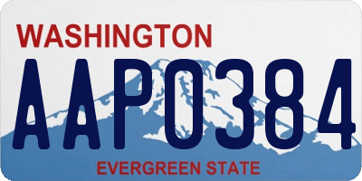 WA license plate AAP0384