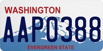 WA license plate AAP0388