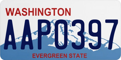 WA license plate AAP0397