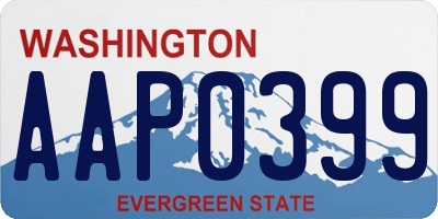WA license plate AAP0399