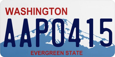 WA license plate AAP0415