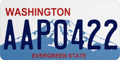 WA license plate AAP0422