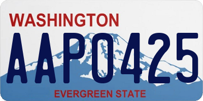 WA license plate AAP0425