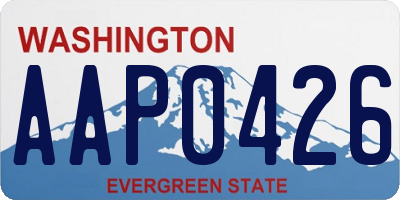 WA license plate AAP0426