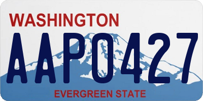 WA license plate AAP0427