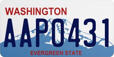 WA license plate AAP0431