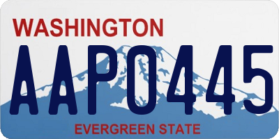 WA license plate AAP0445