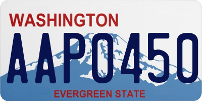 WA license plate AAP0450