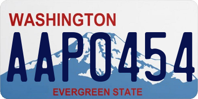 WA license plate AAP0454