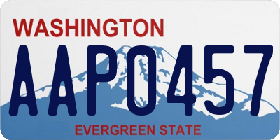 WA license plate AAP0457