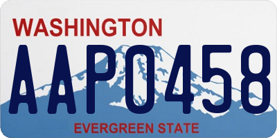 WA license plate AAP0458