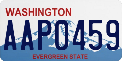 WA license plate AAP0459