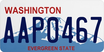 WA license plate AAP0467