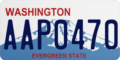 WA license plate AAP0470