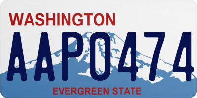 WA license plate AAP0474