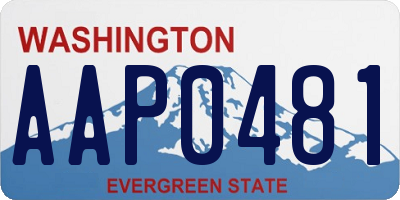 WA license plate AAP0481