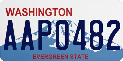 WA license plate AAP0482