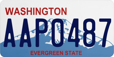 WA license plate AAP0487