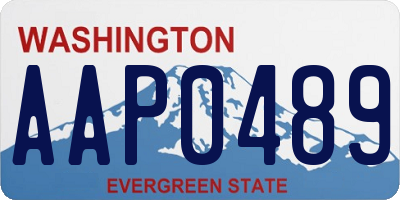 WA license plate AAP0489