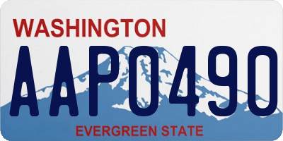 WA license plate AAP0490