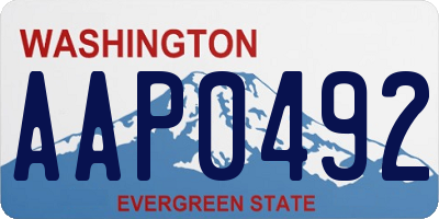 WA license plate AAP0492