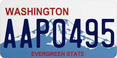 WA license plate AAP0495