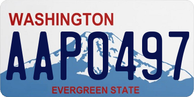 WA license plate AAP0497