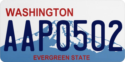 WA license plate AAP0502