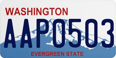 WA license plate AAP0503