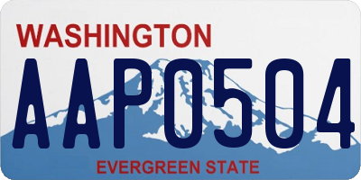 WA license plate AAP0504