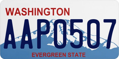 WA license plate AAP0507