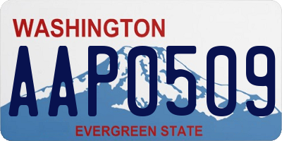WA license plate AAP0509