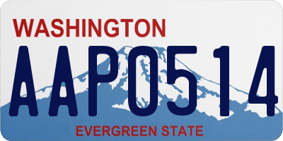 WA license plate AAP0514